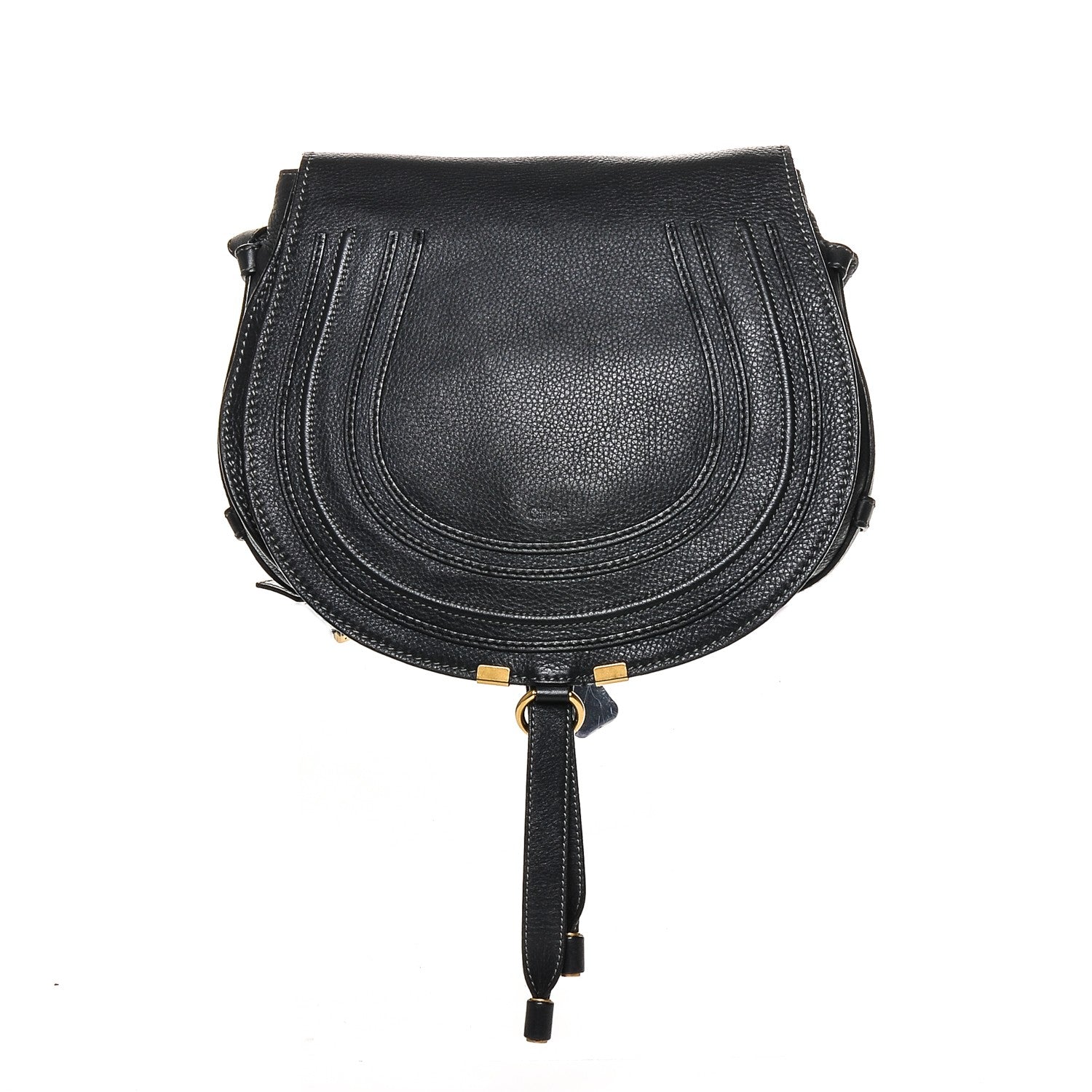 Chloe Calfskin Medium Marcie Round Crossbody Bag Black 1 of 6