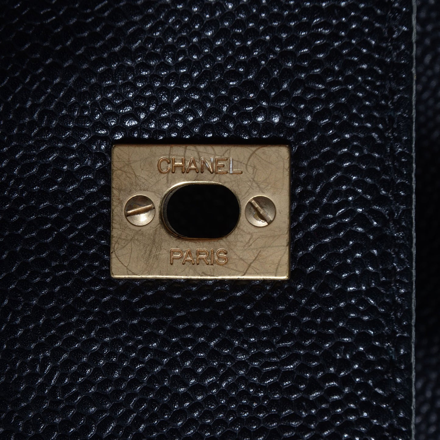 Caviar Medium Shopper Tote Black