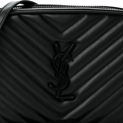 Saint Laurent Calfskin Matelasse Monogram Monochrome Lou Camera Bag Black 11 of 12