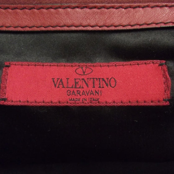 Leather Petale Hobo Red