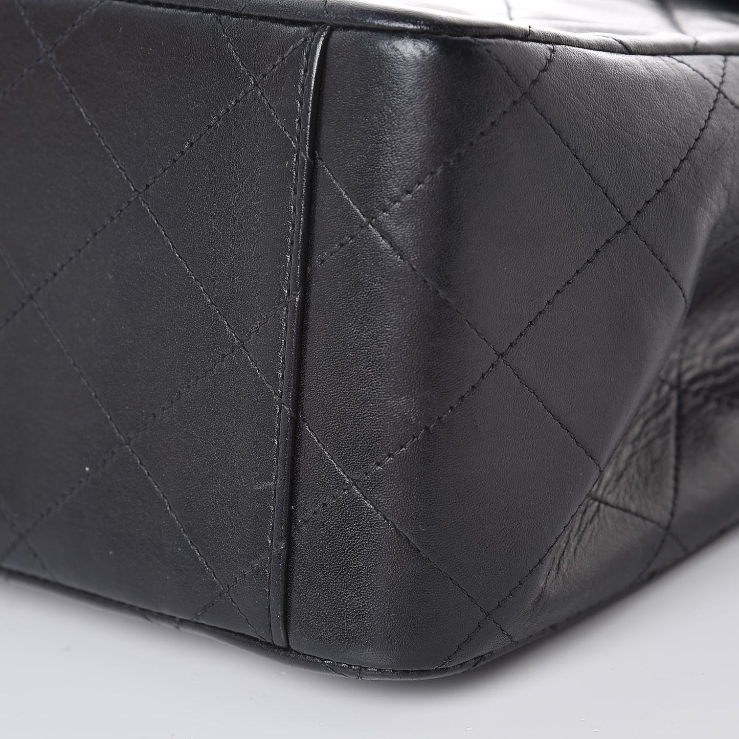 Lambskin Quilted XL Jumbo Single Flap Black