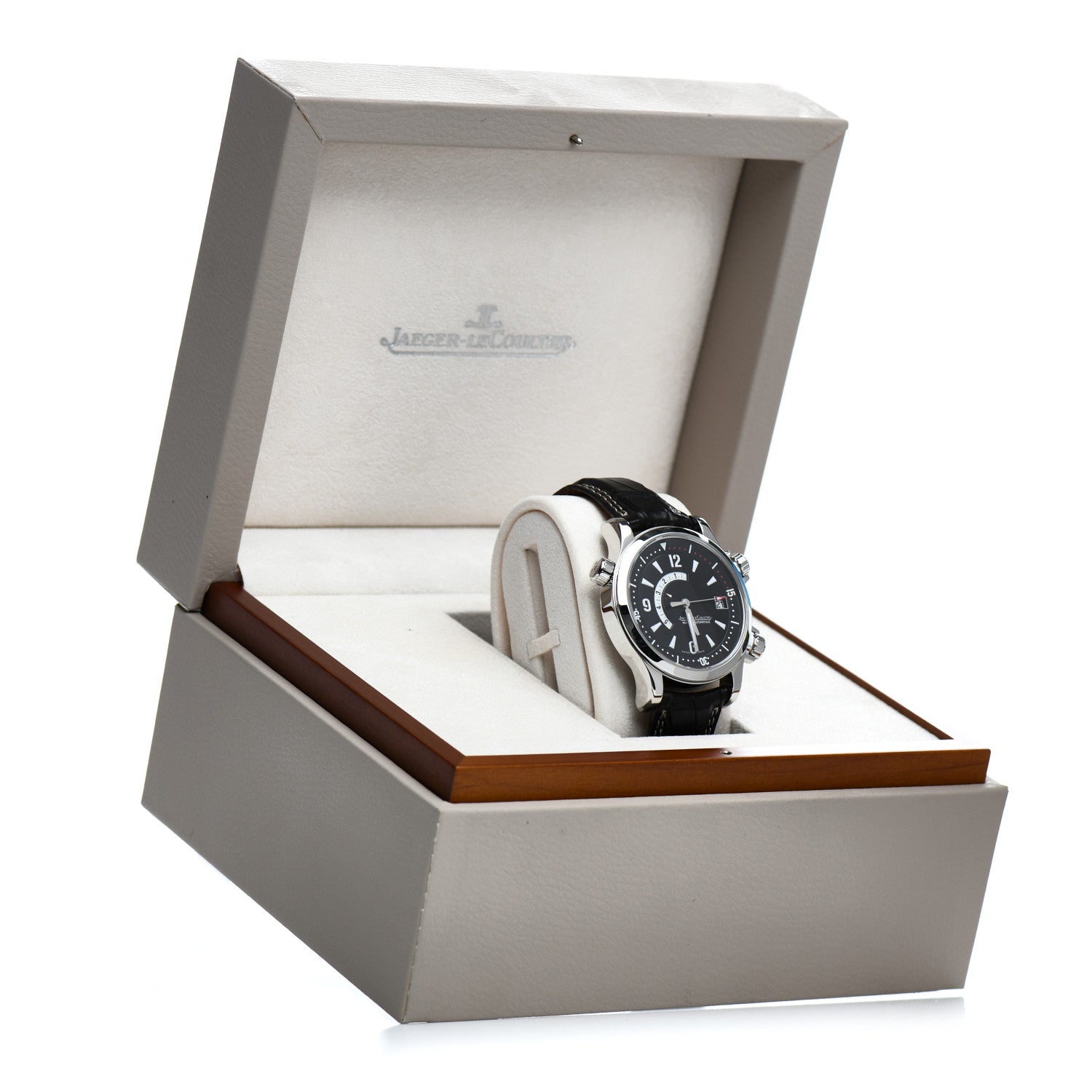 Jaeger-LeCoultre Stainless Steel Alligator 41.5mm Master Compressor Memovox Automatic Watch Black 146.8.97/1 5 of 5