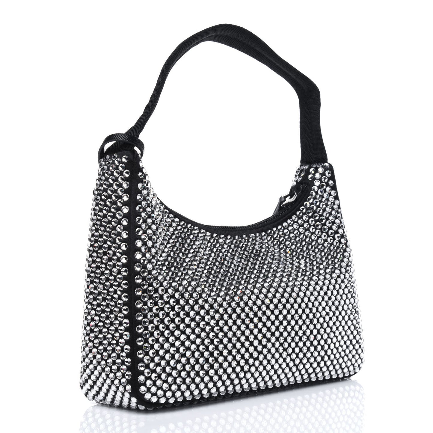 Satin Crystal Mini Re-Edition 2000 Bag Cristal