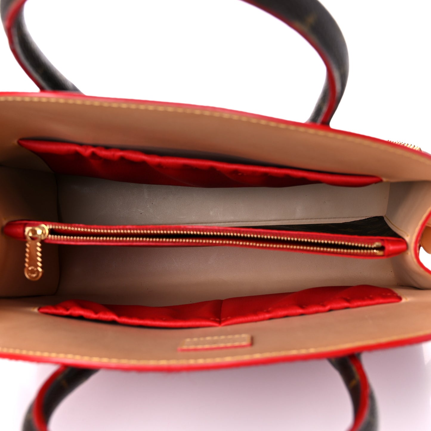 Monogram Calf Hair Spikes Iconoclasts Christian Louboutin Tote Red