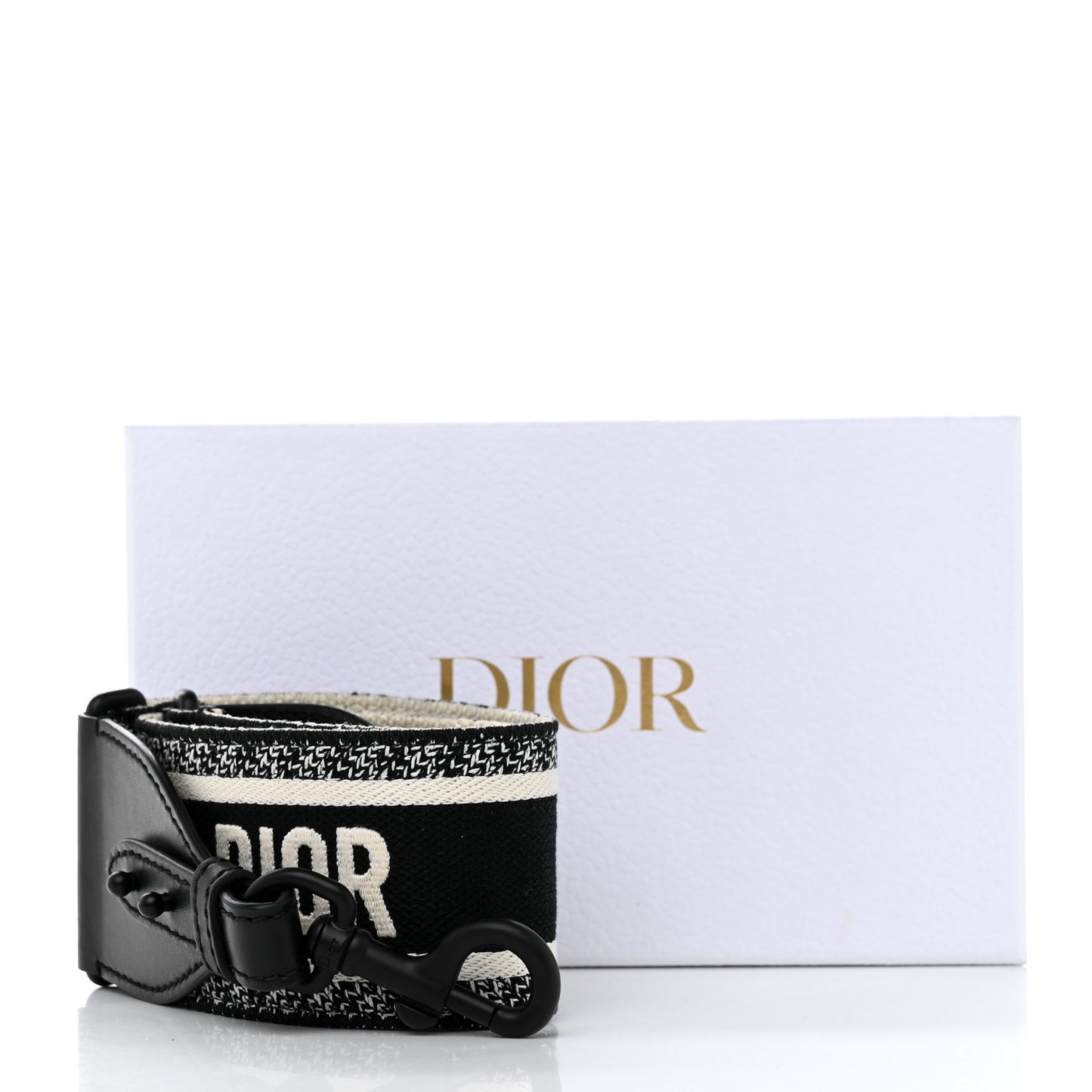 Canvas Embroidered Shoulder Strap Black Ultramatte
