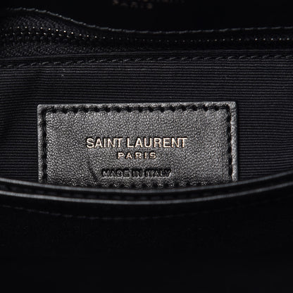 Saint Laurent Calfskin Y Quilted Monogram Toy Loulou Crossbody Bag Black 6 of 8