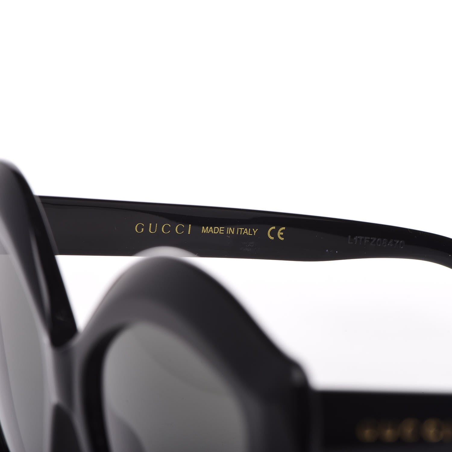 Gucci Cat Eye Sunglasses GG0117S Sunglasses Black 6 of 6