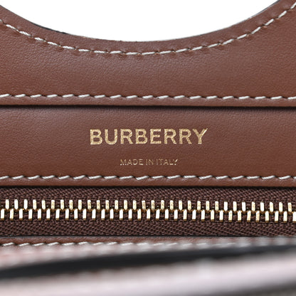 Burberry Canvas Smooth Calfskin Two Tone Mini Pocket Bag Natural Malt Brown 6 of 9