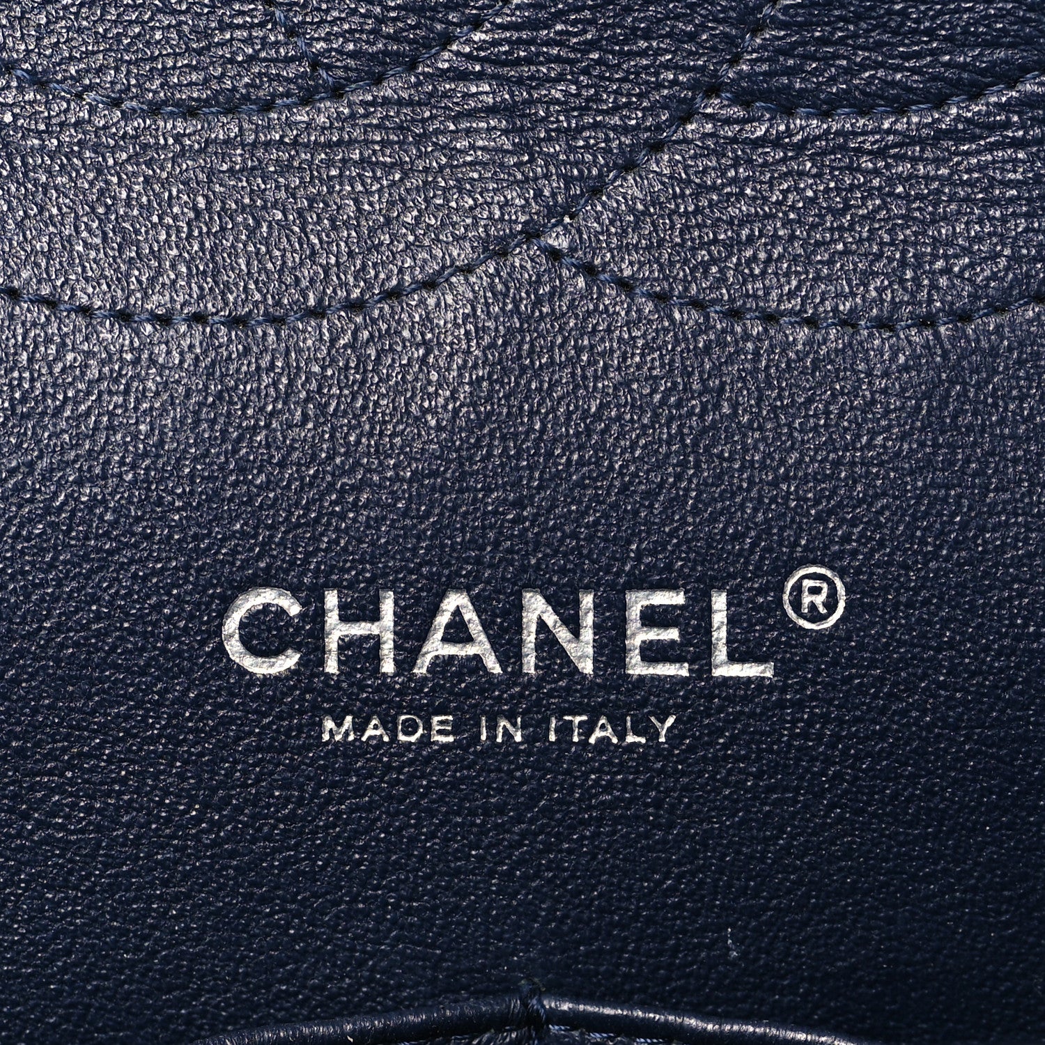 Chanel Caviar Quilted Jumbo Double Flap Navy Blue 6 of 9