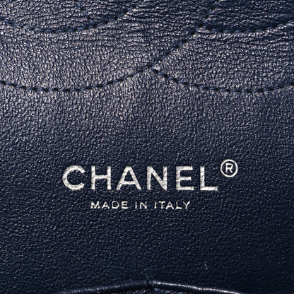 Chanel Caviar Quilted Jumbo Double Flap Navy Blue 6 of 9