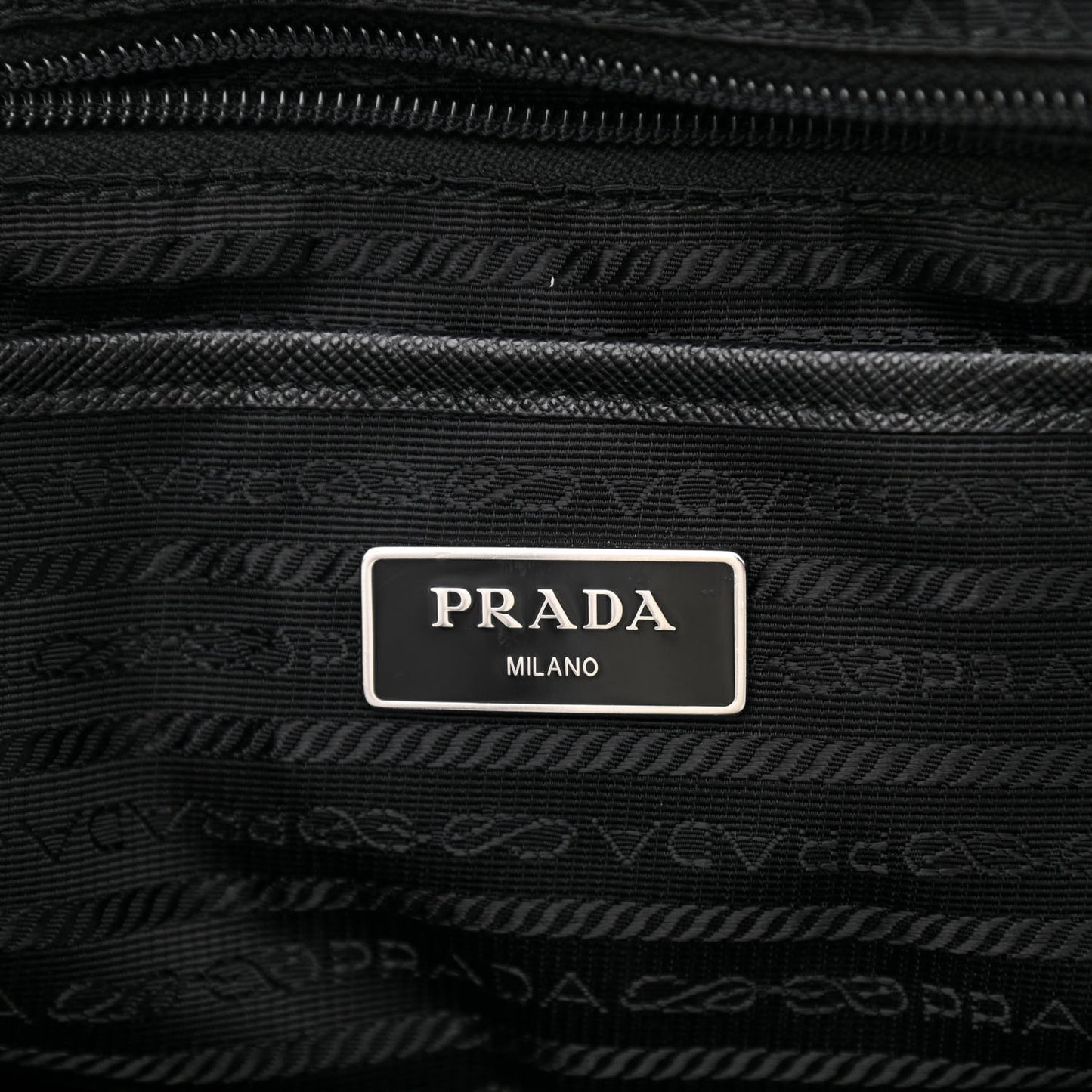 Re-Nylon Saffiano Medium Backpack Black