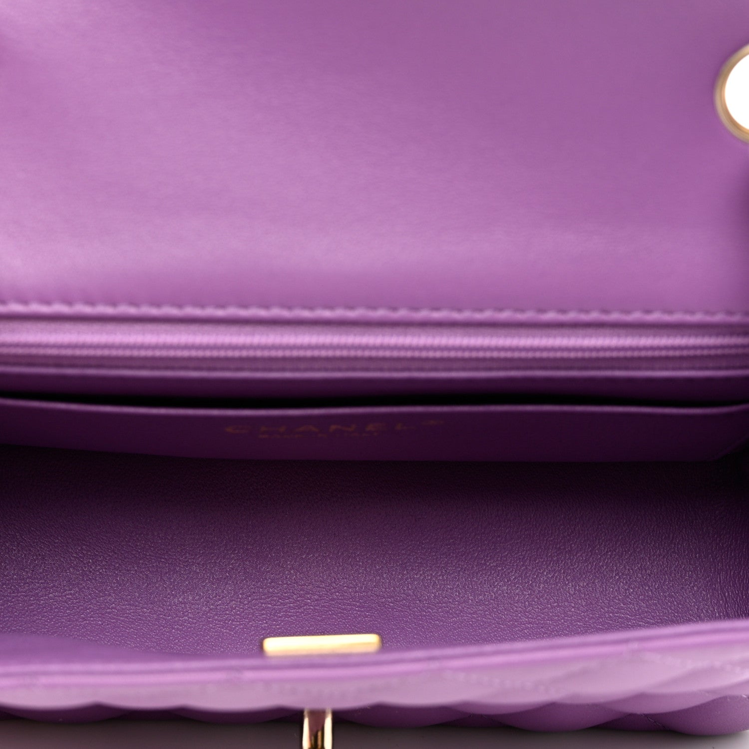 Chanel Lambskin Quilted Mini Rectangular Flap Purple 5 of 8