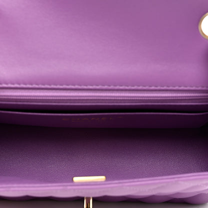 Chanel Lambskin Quilted Mini Rectangular Flap Purple 5 of 8