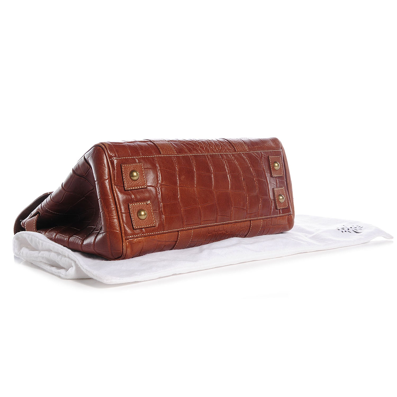 Mulberry Crocodile Embossed Bayswater Satchel Oak 4 of 10