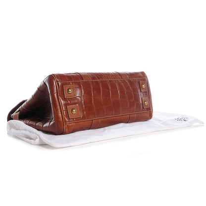 Mulberry Crocodile Embossed Bayswater Satchel Oak 4 of 10
