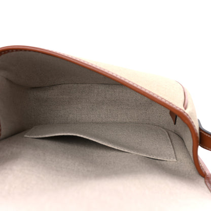 Celine Canvas Calfskin Folco Bag Natural Tan 5 of 9