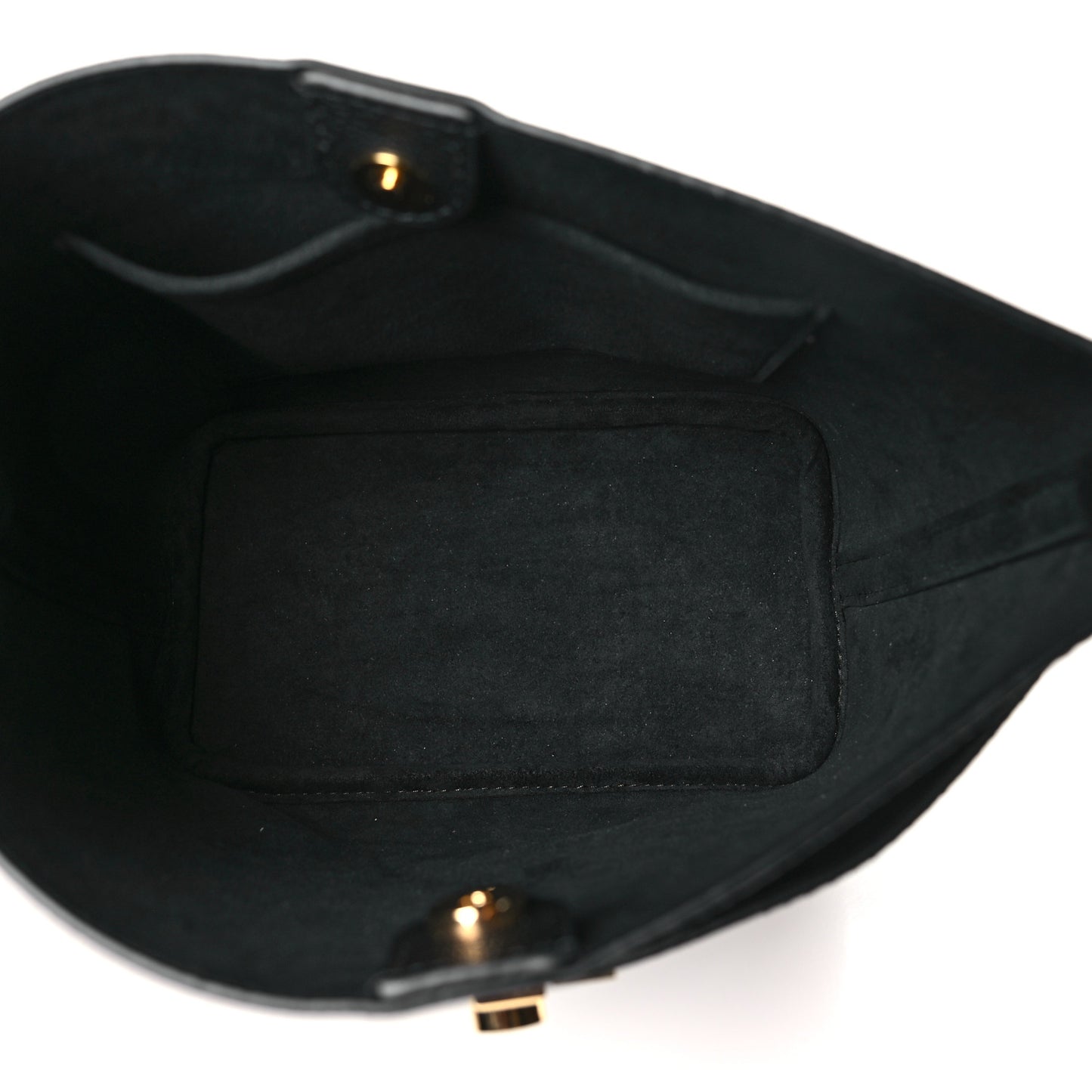 Calfskin Lock and Walk Bucket Black