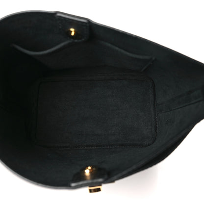 Louis Vuitton Calfskin Lock and Walk Bucket Black 5 of 11