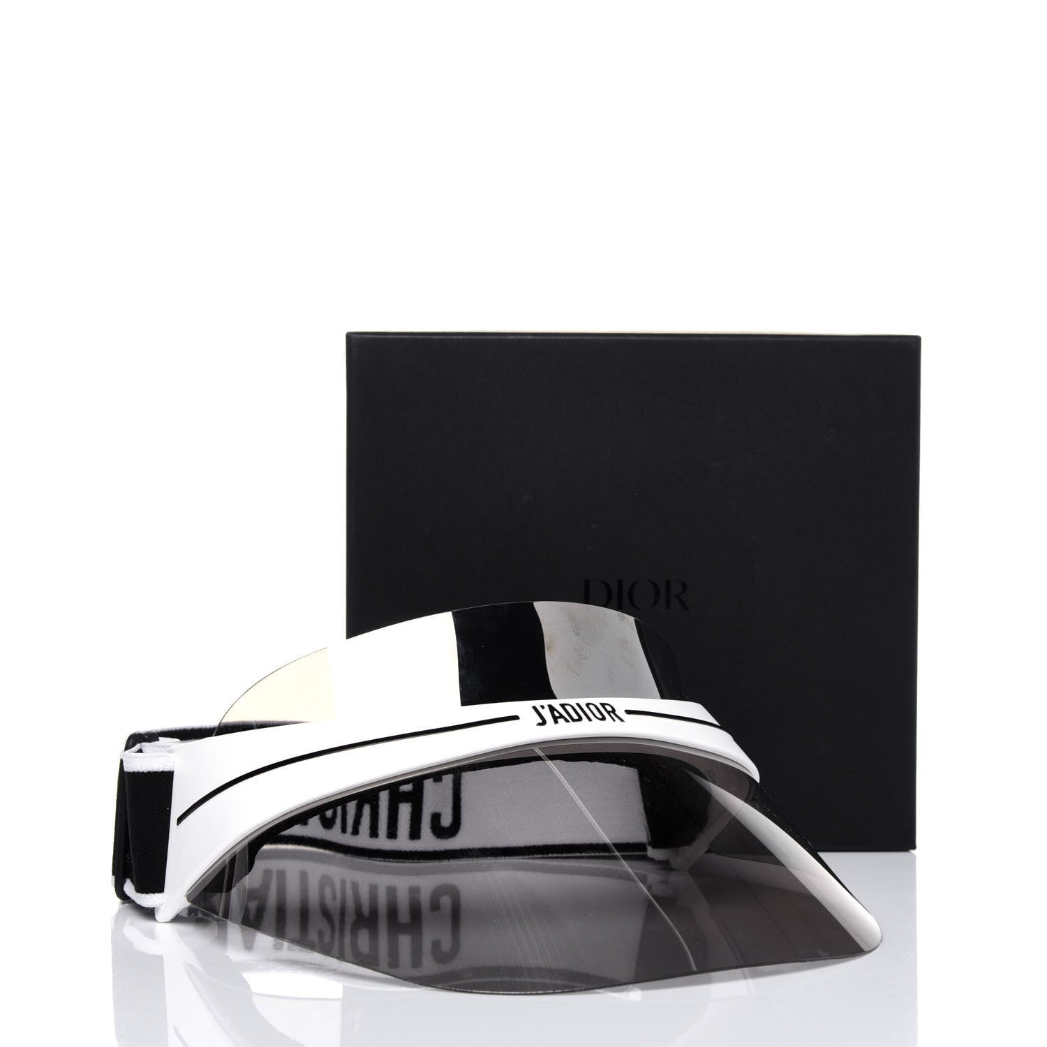 Christian Dior Mirrored DiorClub1 Sun Visor Black 10 of 10