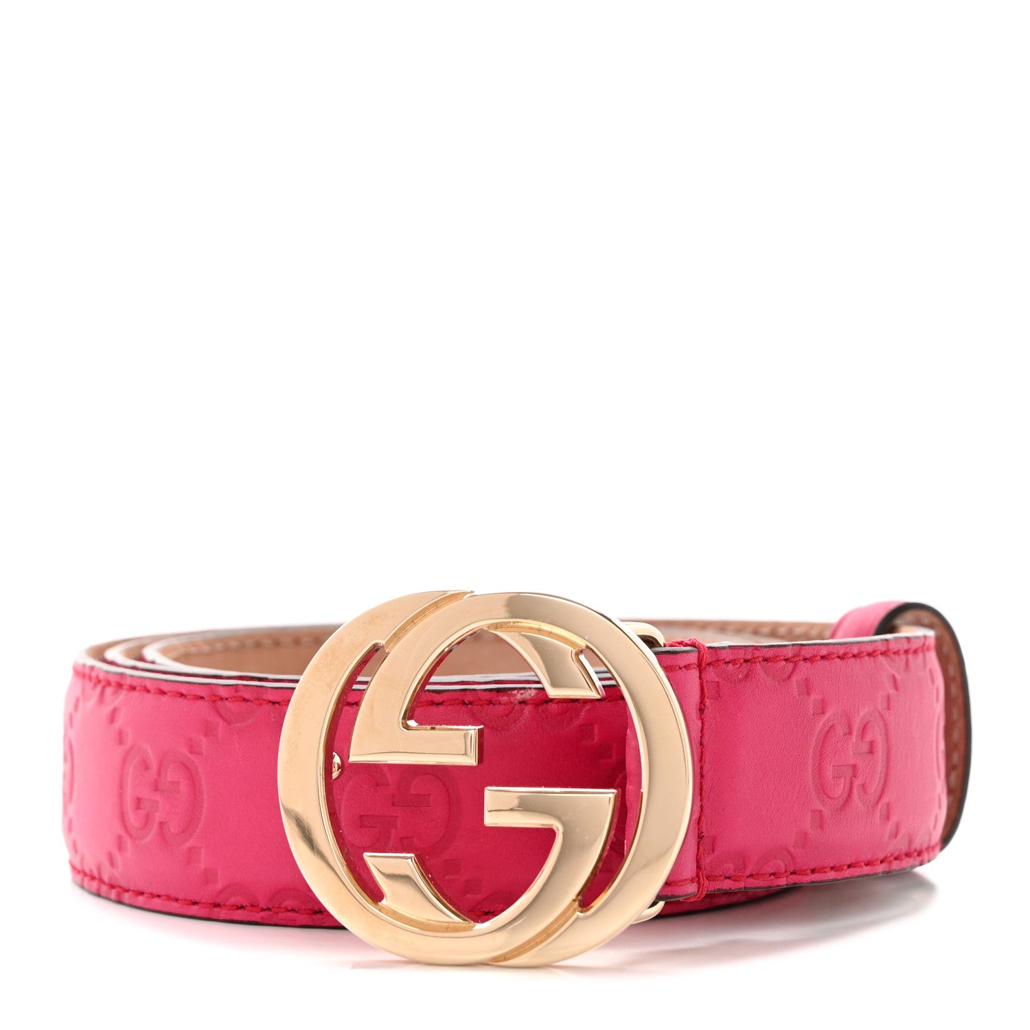 Gucci Guccissima Interlocking G Belt 85 34 Blossom 1 of 9