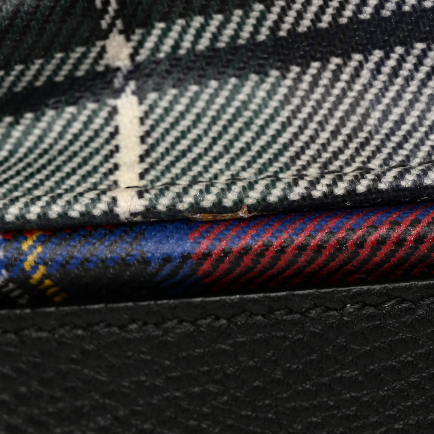 Laminated Tartan Patchwork Medium Rucksack Backpack Military Red