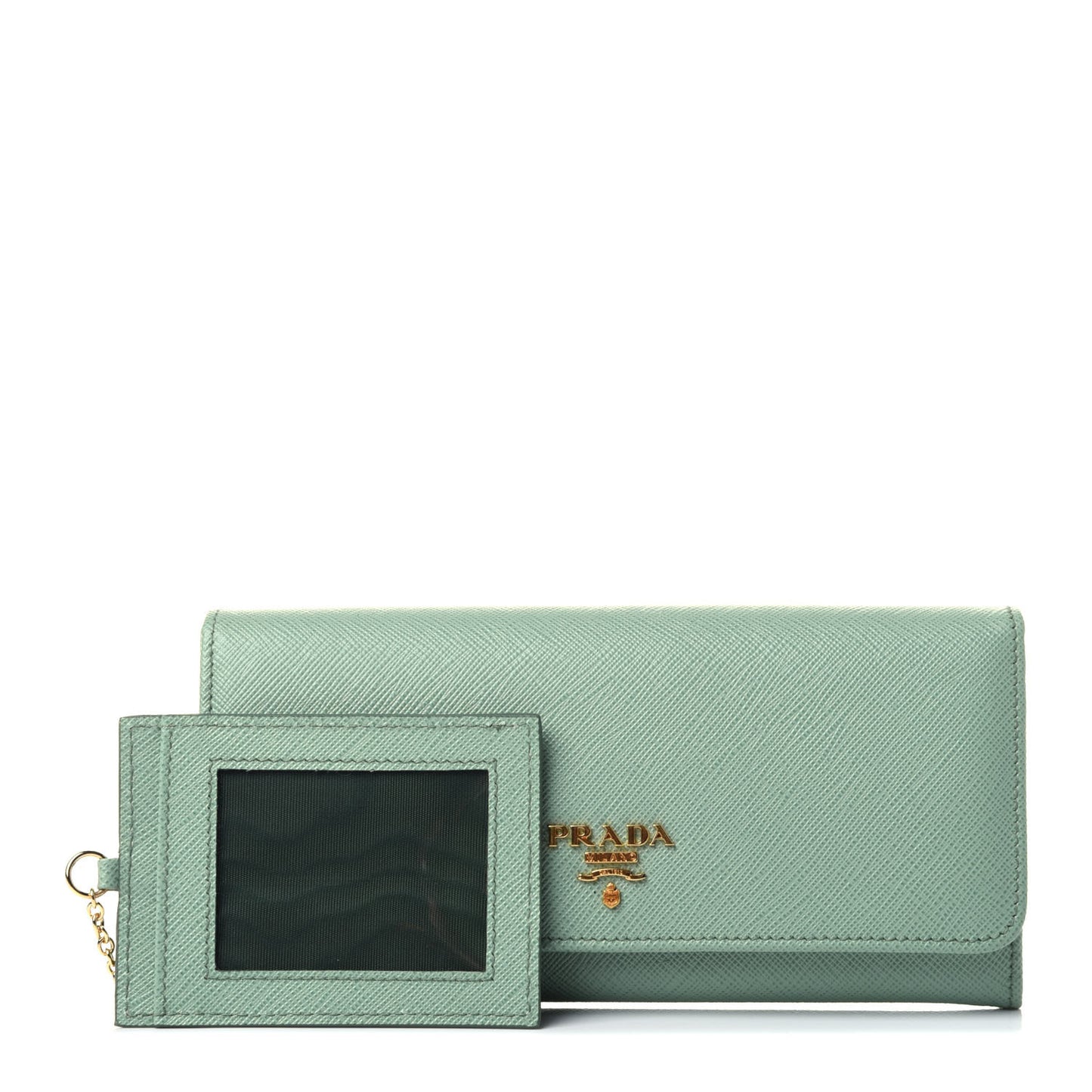 Saffiano Metal Continental Flap Travel Wallet Acquamarina