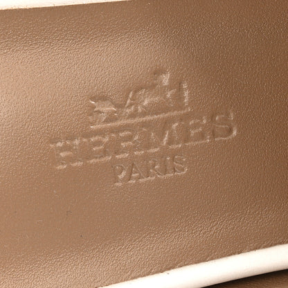 Hermes Calfskin Oz Mules 37.5 White 8 of 11