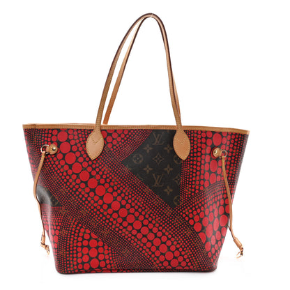 Louis Vuitton Monogram Kusama Waves Neverfull MM Red 1 of 10