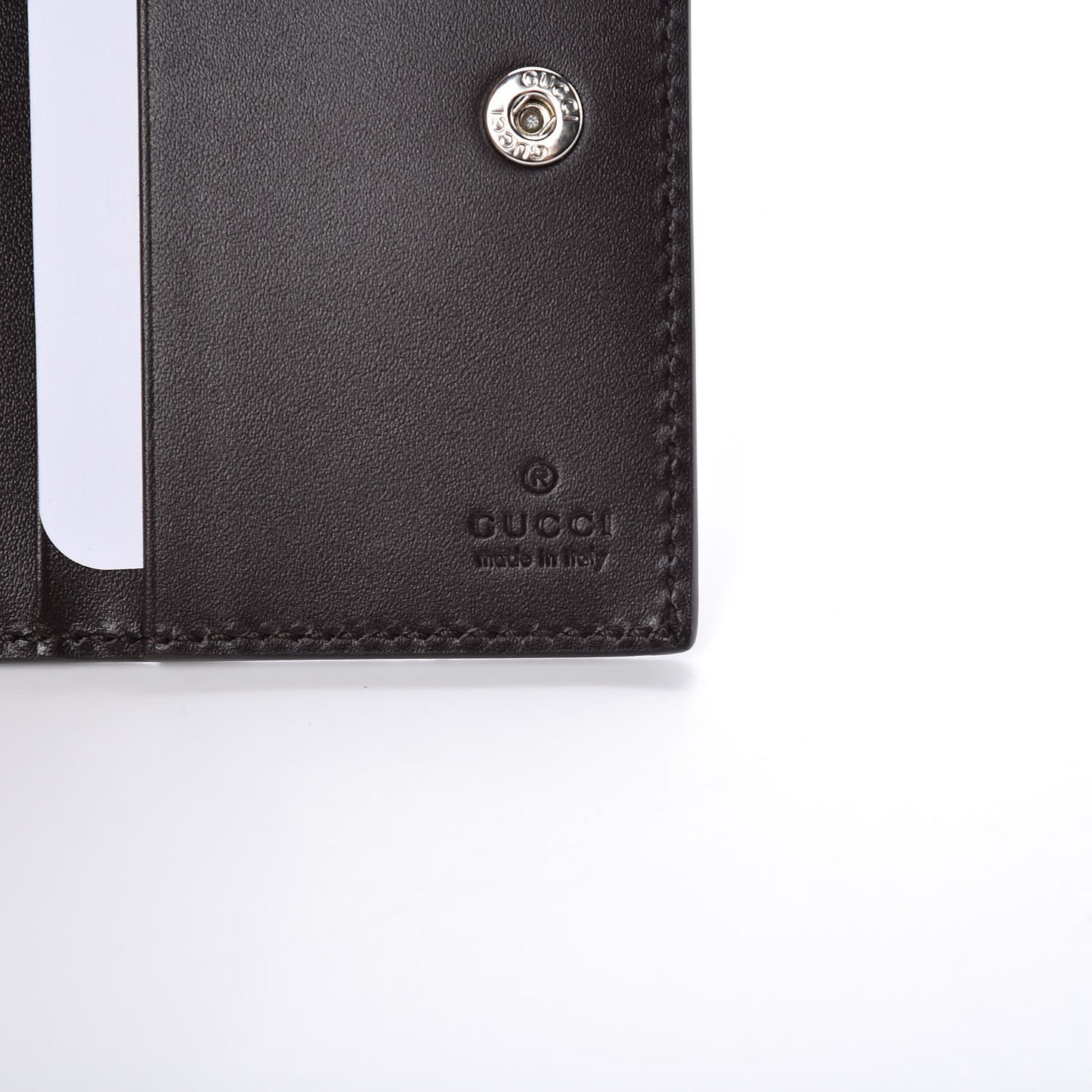 Guccissima Card Case Brown