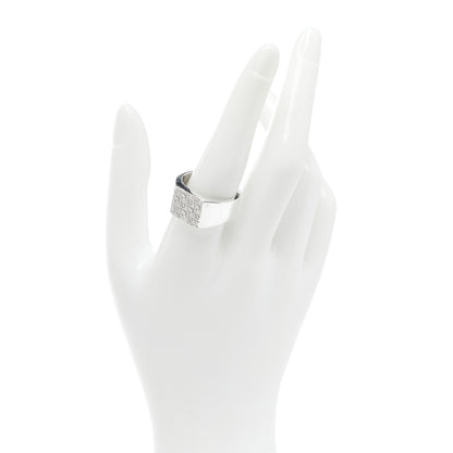 Christian Dior Sterling Silver Oblique Signet Ring 60 9 2 of 4