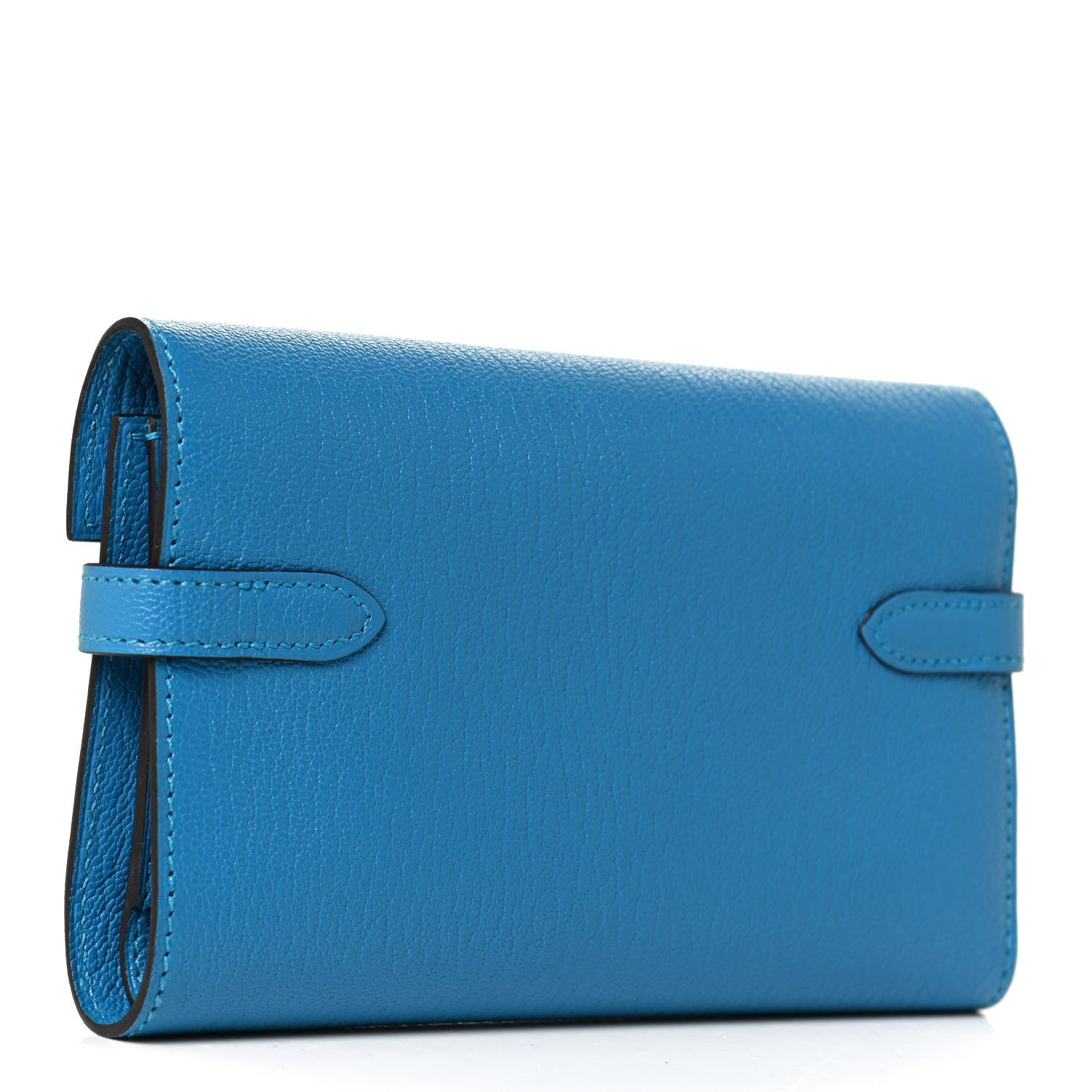 Hermes Chevre Mysore Medium Kelly Wallet Bleu Zanzibar 2 of 10