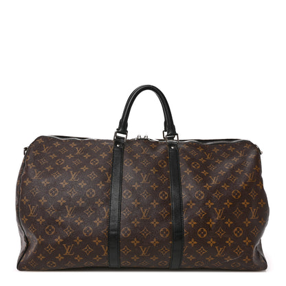 Louis Vuitton Monogram Macassar Keepall Bandouliere 55 1 of 15