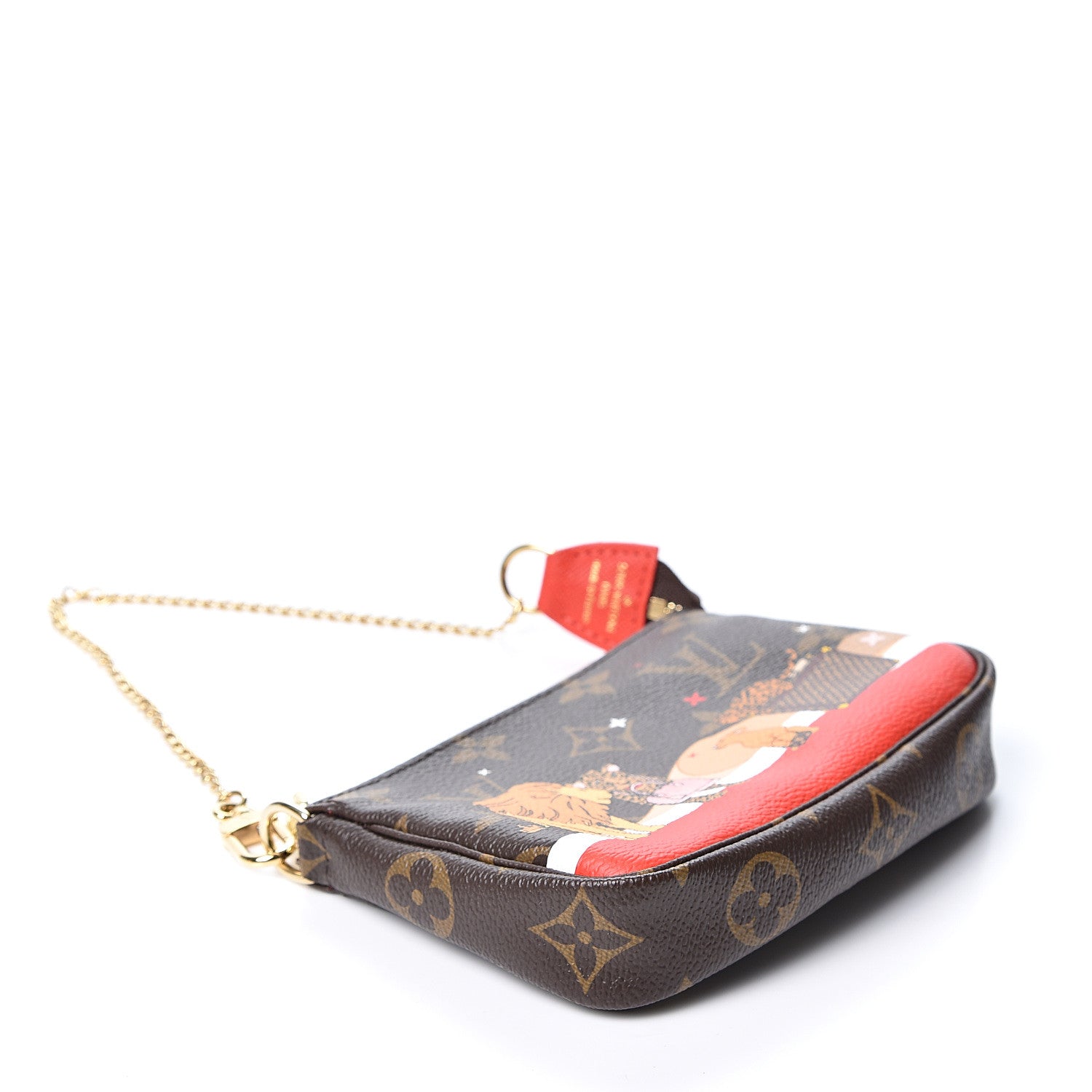 Louis Vuitton Monogram 2018 Christmas Animation Mini Cats Pochette Accessories 3 of 8