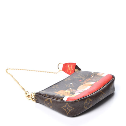 Louis Vuitton Monogram 2018 Christmas Animation Mini Cats Pochette Accessories 3 of 8