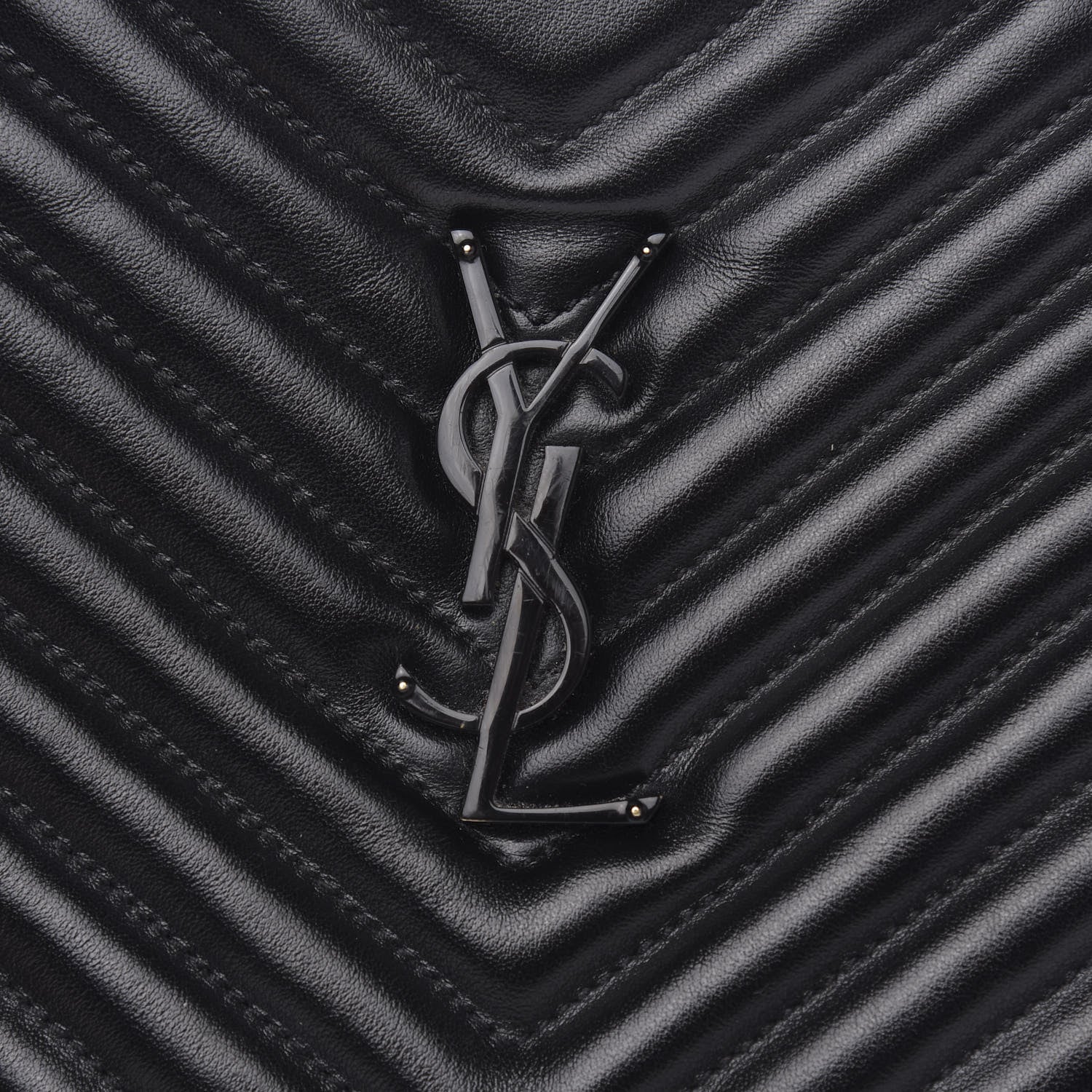 Saint Laurent Calfskin Matelasse Monogram Lou Camera Bag Black 10 of 11