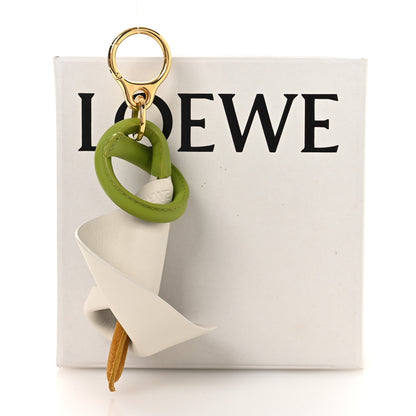 Loewe Calfskin Callalily Bag Charm Green White 5 of 5