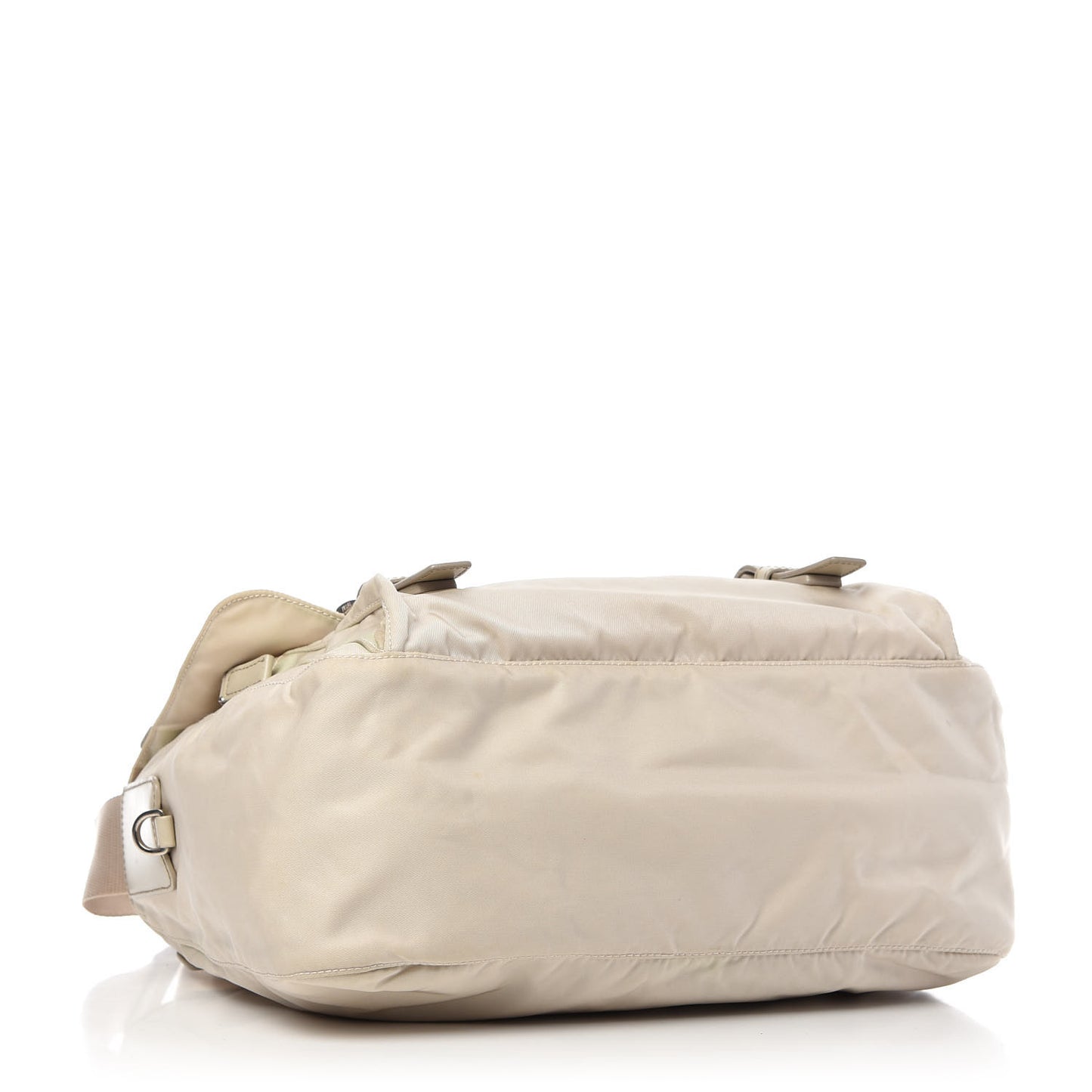 Tessuto Nylon Vela Double Buckle Messenger Bag Sabbia