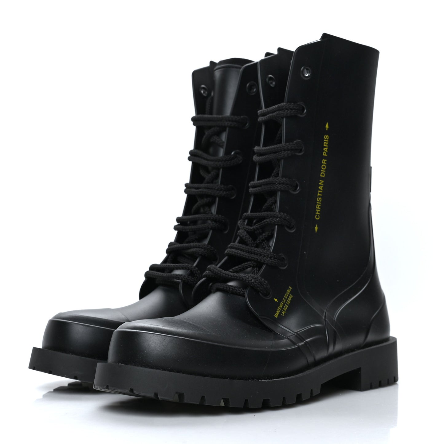 Rubber Diorcamp Low Boots 42 Black