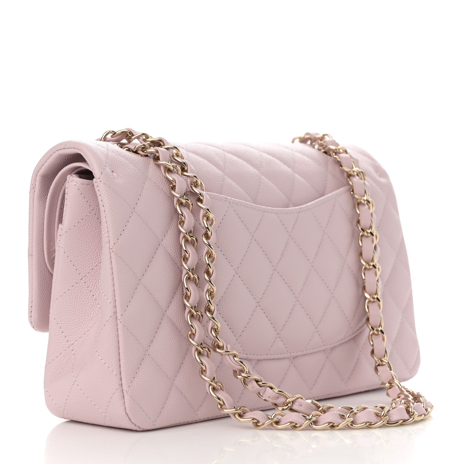 Chanel Caviar Quilted Medium Double Flap Light Pink 3 of 13