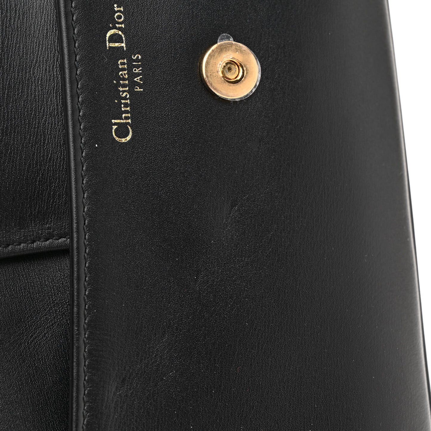 Smooth Calfskin Medium Diordouble Chain Bag Black