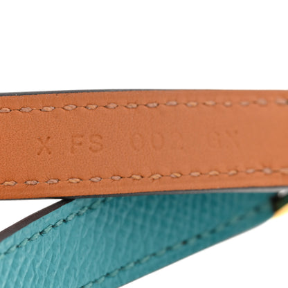 Hermes Epsom Rivale Double Tour Bracelet XS Bleu Paon 5 of 5