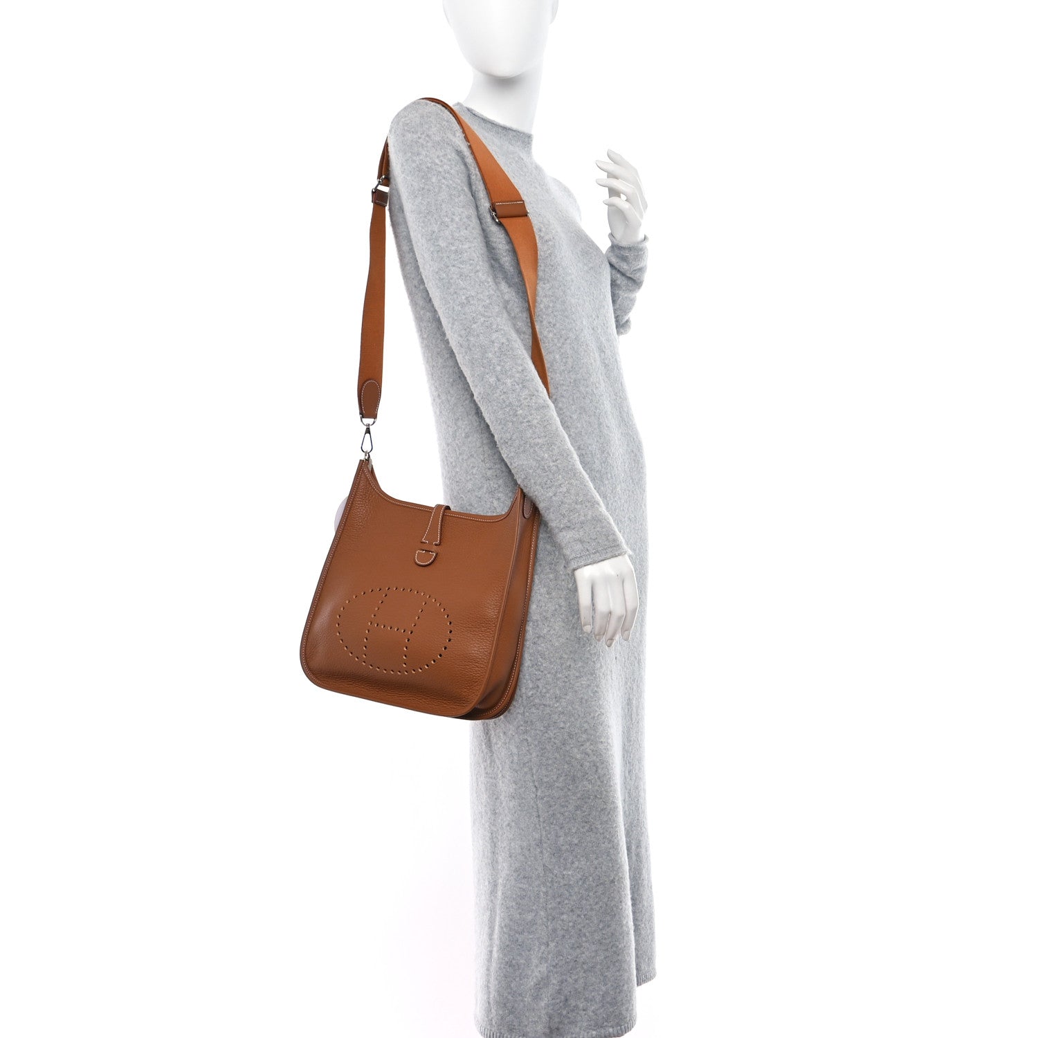 Hermes Taurillon Clemence Evelyne III PM Gold 2 of 10