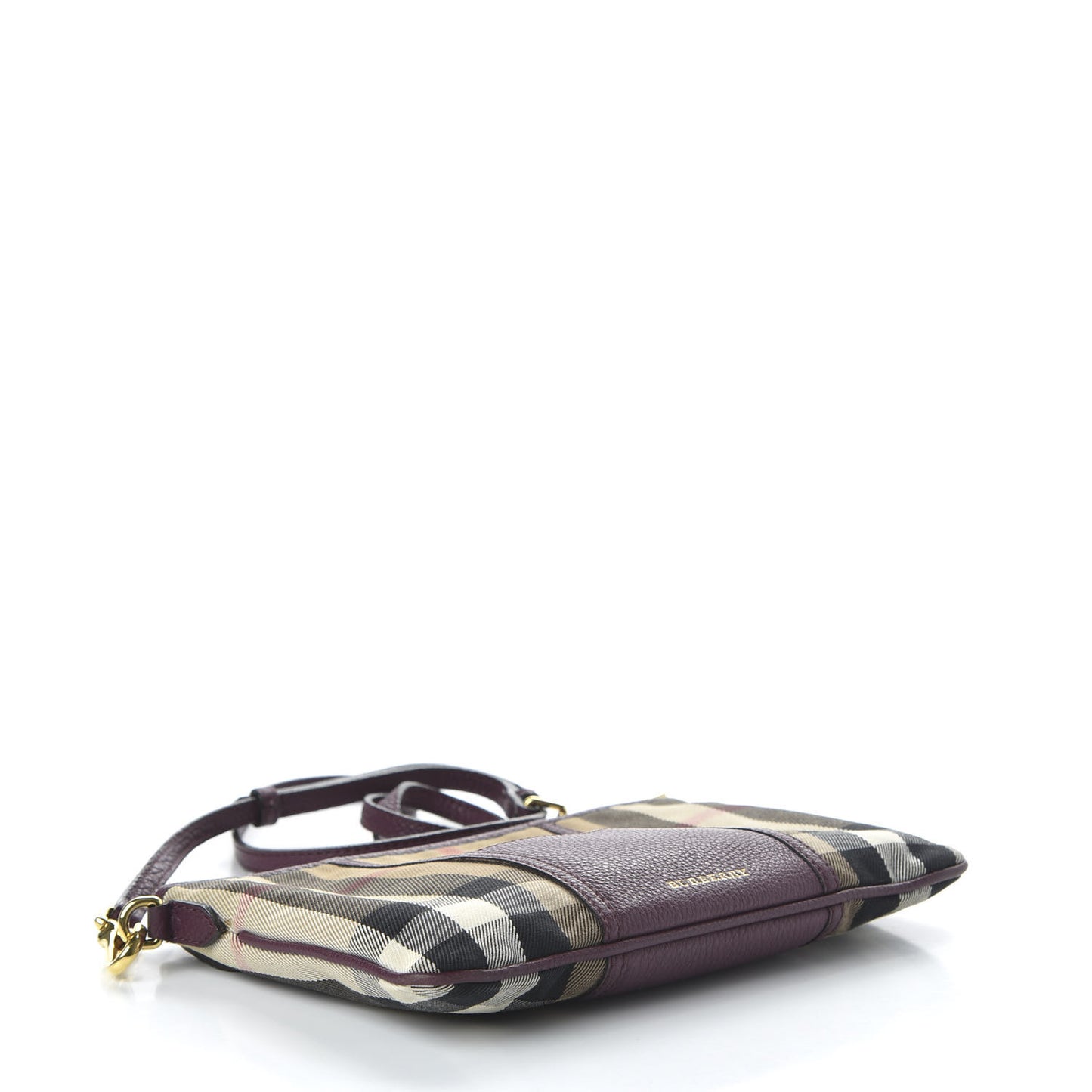 House Check Peyton Crossbody Clutch Bag Mahogany Red