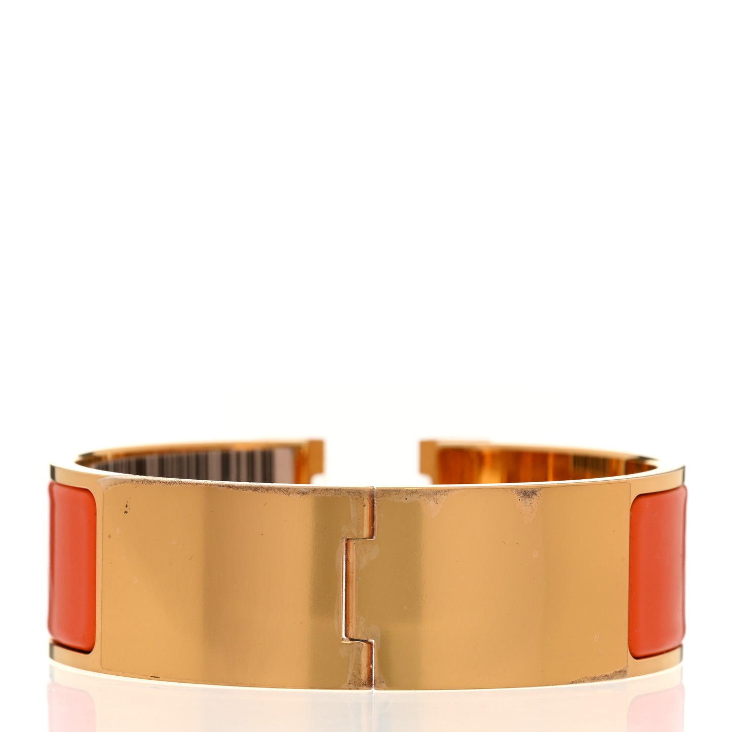 Enamel Wide Clic Clac H Bracelet GM Orange