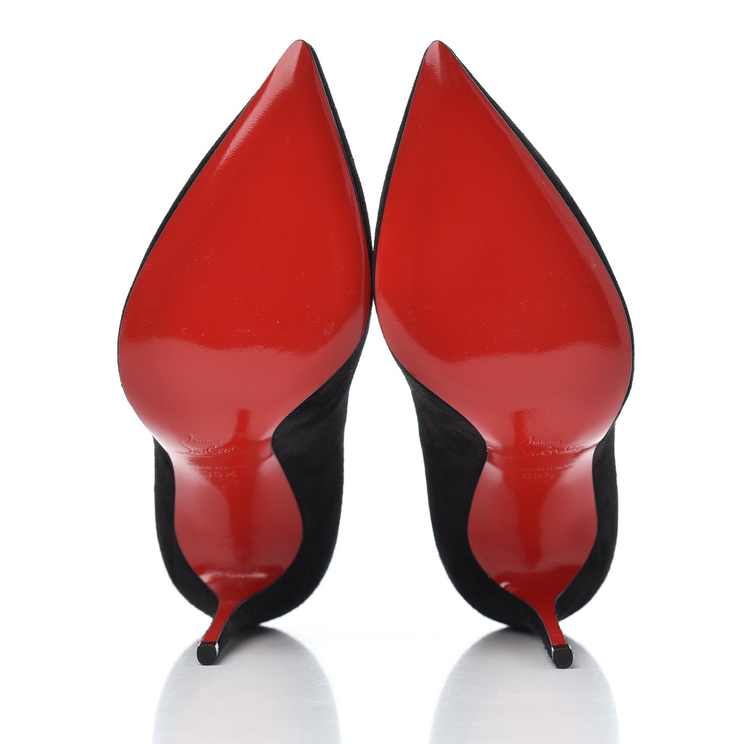 Christian Louboutin Veau Velours Pigalle Follies 100 Pumps 35.5 Black 5 of 20