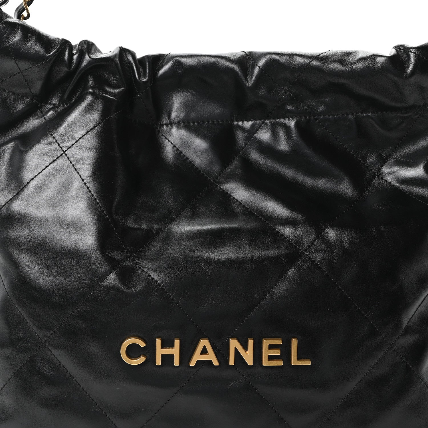 Chanel Shiny Calfskin Quilted Small Chanel 22 Black 9 of 12