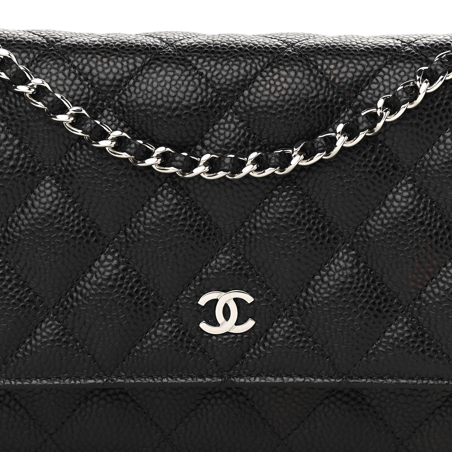 Chanel Caviar Quilted Wallet On Chain WOC Black 5 of 8