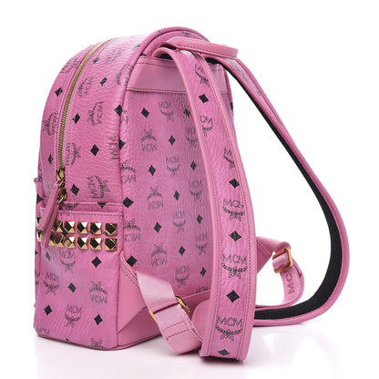 MCM Visetos Small Side Stud Stark Backpack Pink 2 of 9