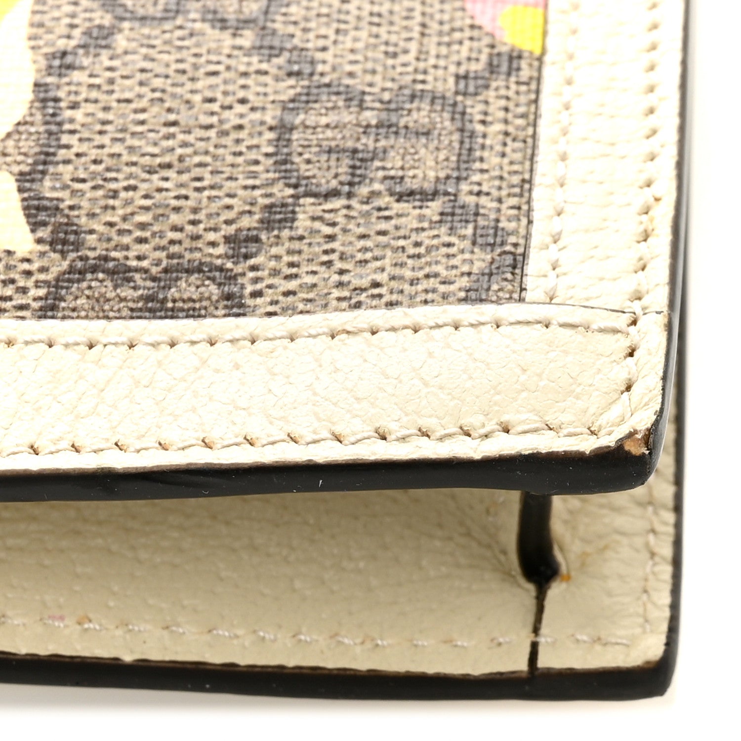 Gucci GG Supreme Monogram Les Pommes Interlocking G Wristlet Pouch  Beige Multicolor Mystic White 9 of 13