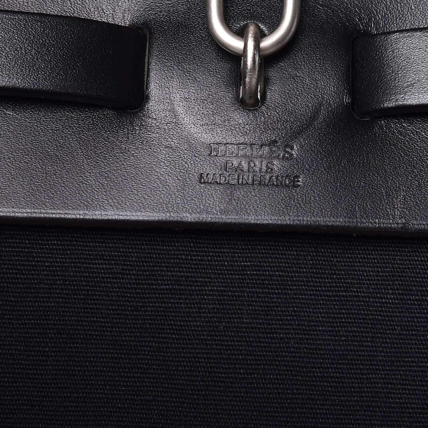 Hermes Toile Vache Calfskin Herbag 39 MM Black 8 of 24
